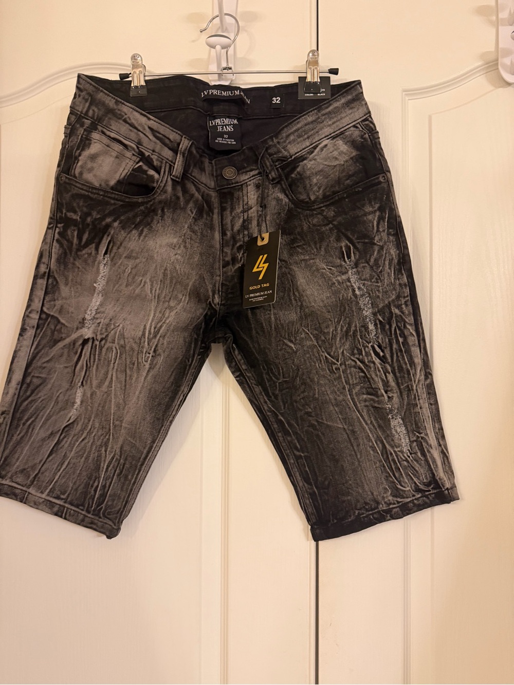 Black Washed Men’s Shorts - 32